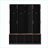 Farmhouse Hall Tree with 8 Cabinets, 4 Hooks &amp; Walnut Bench, Black | MDF-1932284257