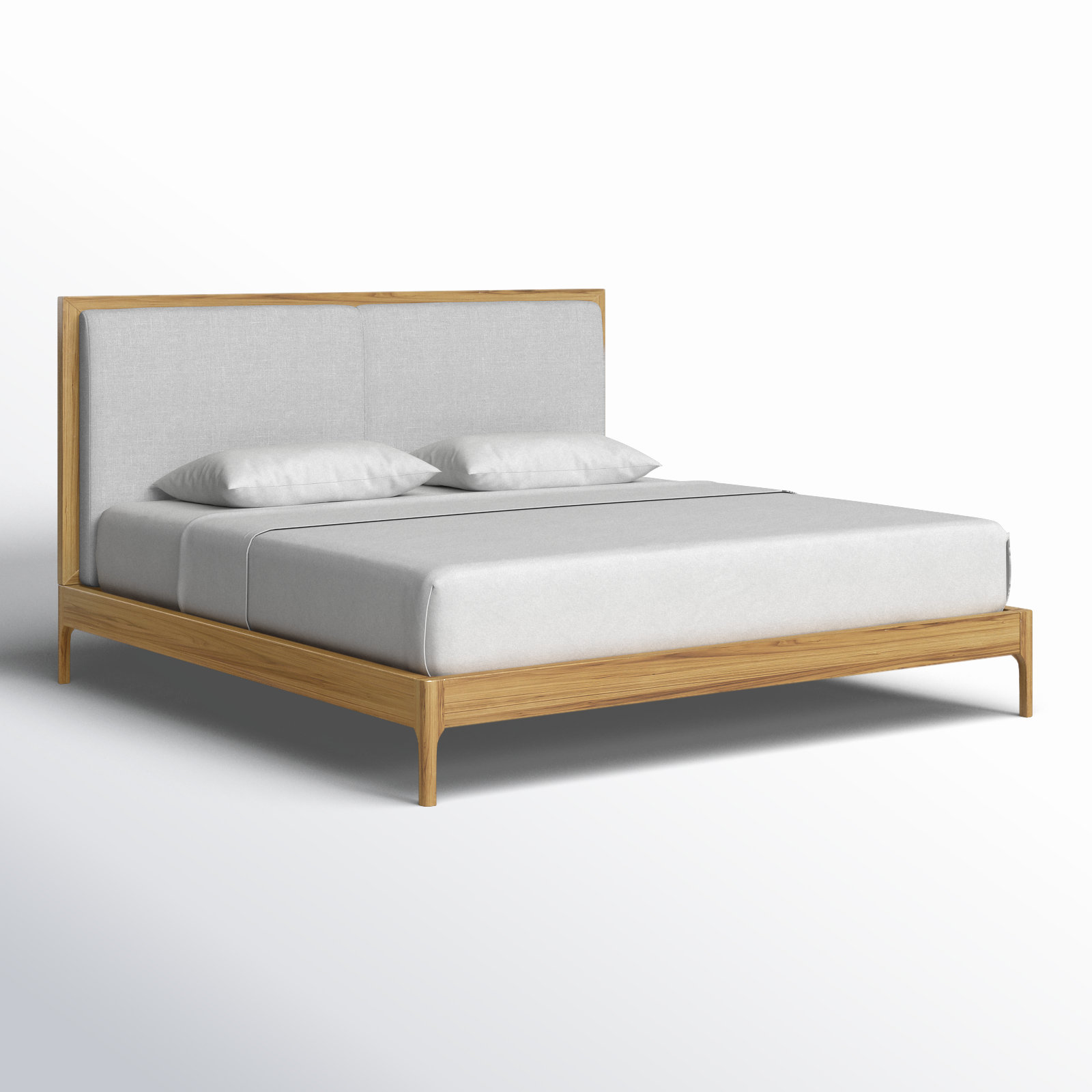 Chisa Upholstered Bed, King, Natural