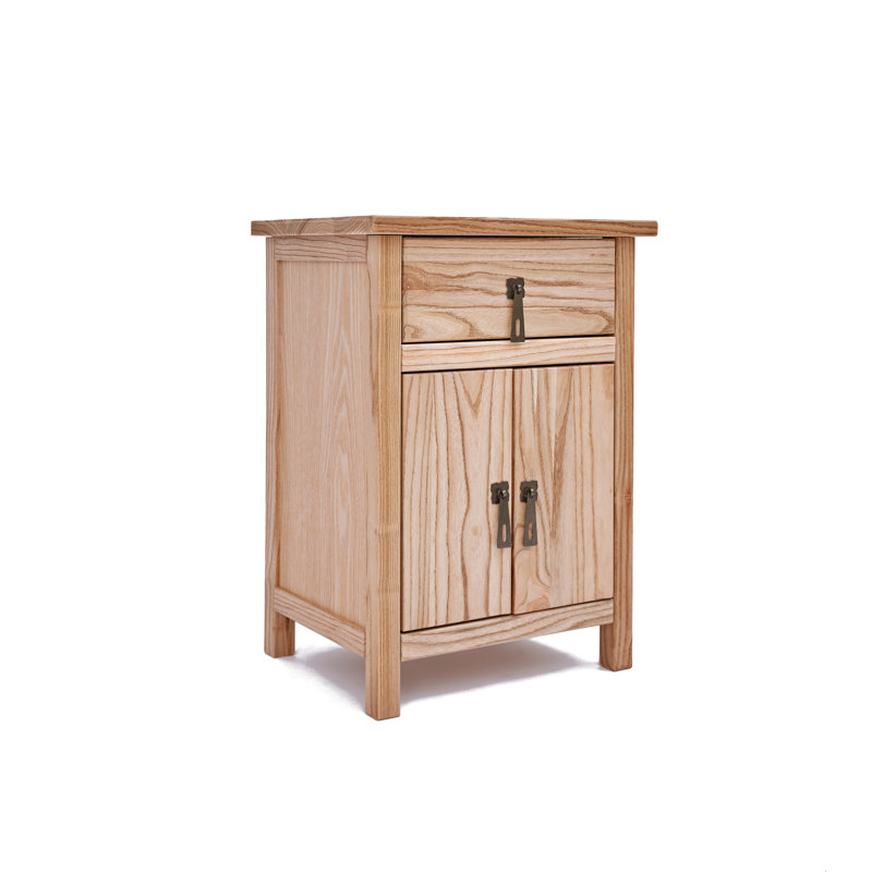 Jaquez 40cm W Solid Wood Bedside Table