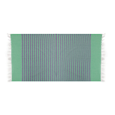 Serviette de plage 100% coton de qualité supérieure Fouta, 35,4 x 66,9 pouces | Hautement absorbant, doux et léger (4,8 oz / pied carré) | Lavable à la machine, couleur verte écologique | Parfait pour la plage, la piscine et les voyages
