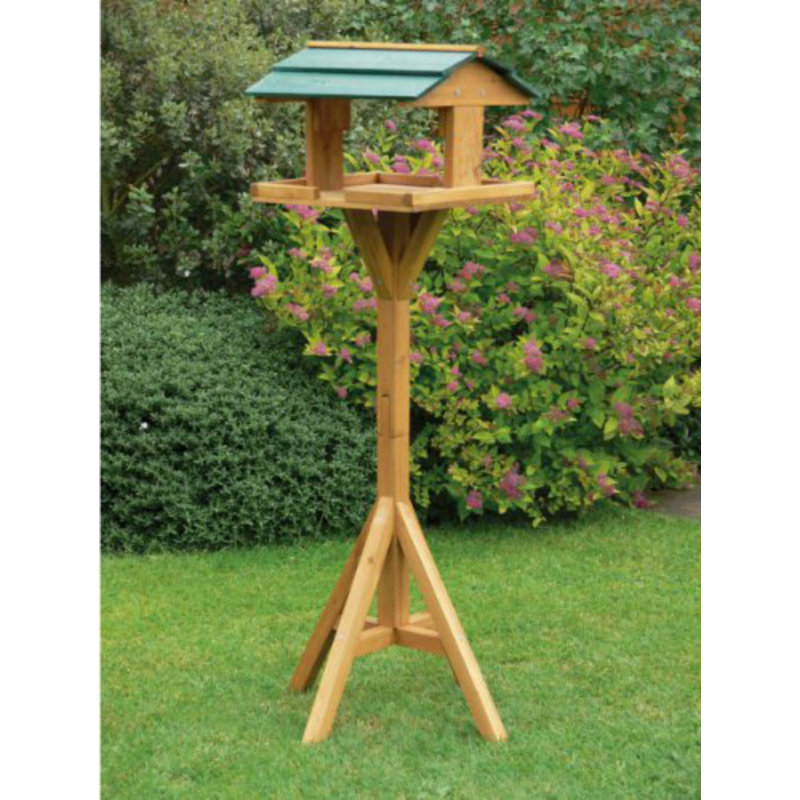 Gurley Wood Freestanding Hopper Bird Feeder