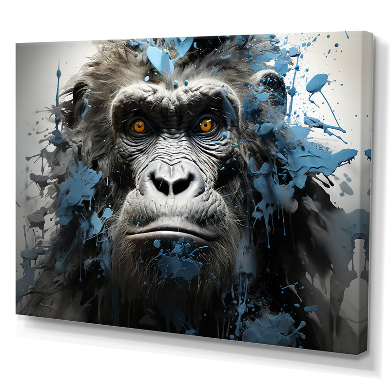 Graffiti noir sur toile, H 34 po x l 44 po x P 1,5 po, Toile tendue
