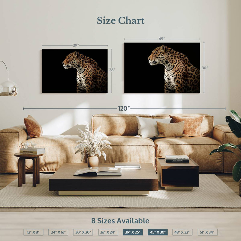 Jaguar de minuit Brampt, H 26 po x l 39 po