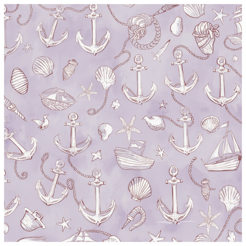 Tapis de bain Nautical Anchor Seashells, L 34 po x L 21 po
