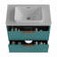 Meuble-lavabo rayé avec lavabo en céramique, meuble-lavabo autoportant pour salle de bain moderne, pré-assemblé-115688306