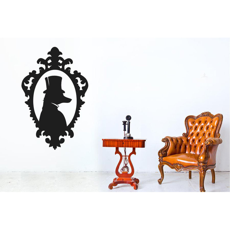 Animals Non-Wall Damaging Wall Decal, Dark Red, Medium