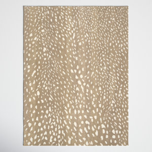 Jona Animal Print Handmade Tufted Wool Light Brown/Tan/Cream Area Rug