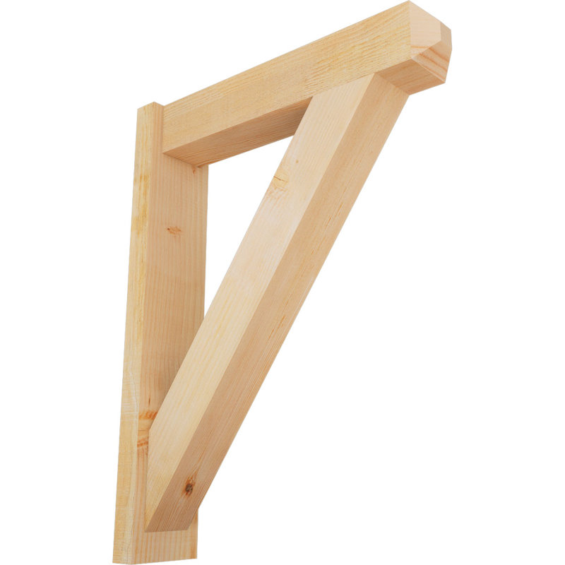 Artisan traditionnel en bois rustique, Sapin Douglas de 6 po (sciage brut), P 26 po x H 34 po