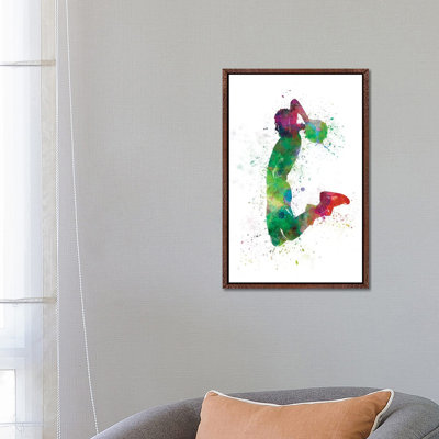 Young Man Basketball Player Dunking II by Paul Rommer - Painting on Canvas