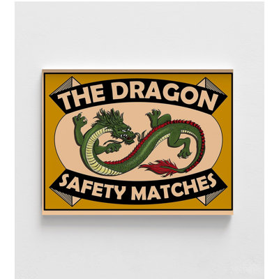 Dragon Safety Matches By Mark Rogan, Japanese Dragon Poster, Traditional Asian Dragon Wall Decor, Gym Wall Art, Martial Arts Gym Decor
