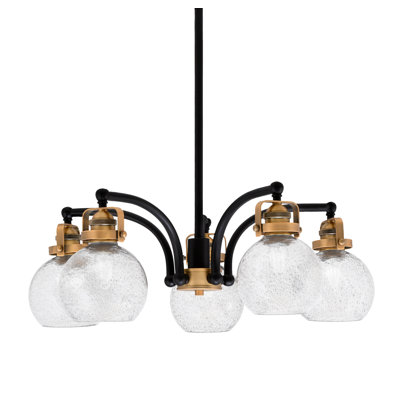 Lustre 5 lumières Easton avec verre fumé 5,75 "Easton