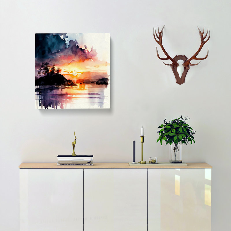 Sunrise Watercolour - Wrapped Canvas