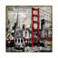 Landmarks San Francisco by Dylan Matthews - Wrapped Canvas Print-1719171519