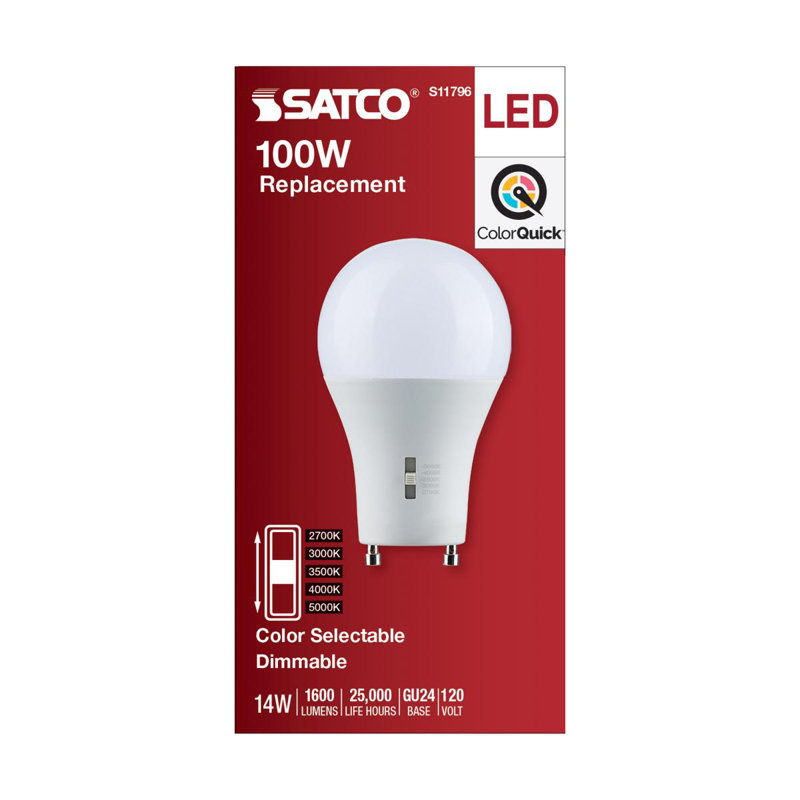 12 Watt White LED Bulb, 100 Watt Equivalent