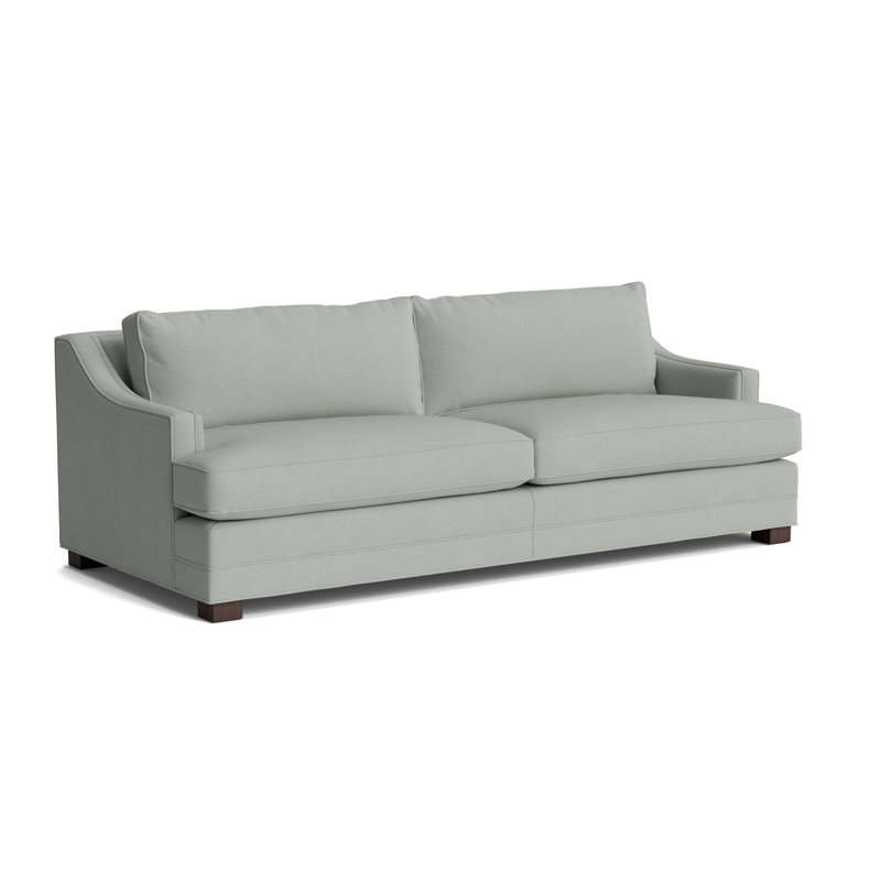 Keaton Slope No Nail 94 Sofa, Performance Boucle - Mineral Green, Java