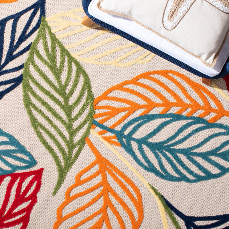 Dellon Performance Floral Indoor/Outdoor Area Rug, Runner 2'-2 x 13'