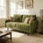 56.3" Velvet Spring-Padded Loveseat Comfort Sofas-23490210