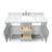 55'' Single Bathroom Vanity with Carrara Marble Top-85364393