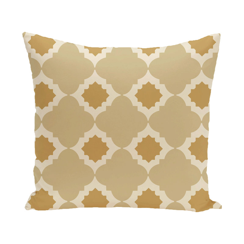 Housse et coussin, H 18 po x l 18 po, Or