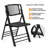 Patio Black Wood Folding Chair(Set Of 4)-2052164337