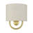 1 Light English Bronze ADA Sconce With Hand Crafted Oatmeal Fabric Shade With White Fabric Inside-71732292
