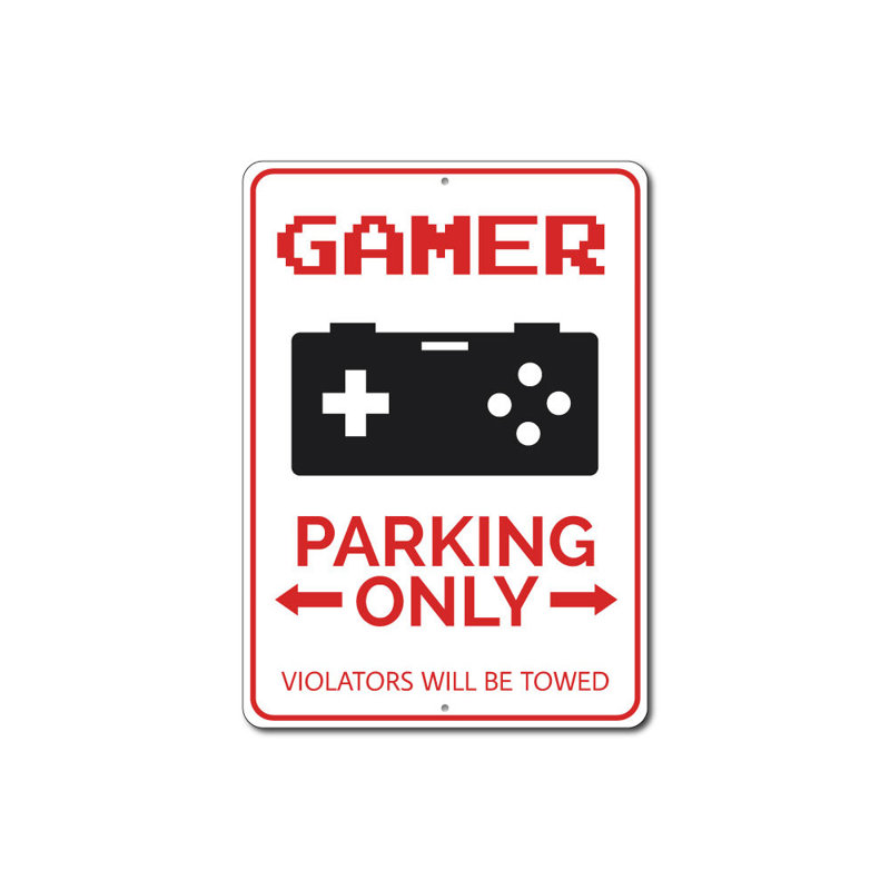 Enseigne de jeu Gamer, H 18 po x l 12 po x P 0,06 po