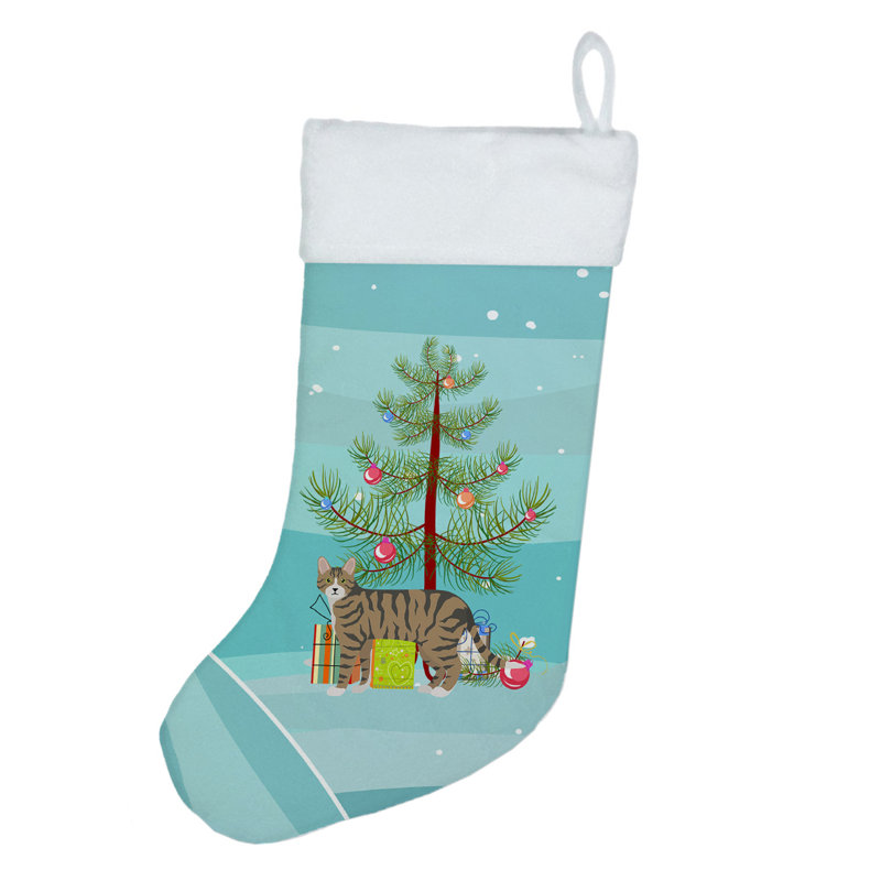 Christmas Stocking, Brown/Blue