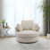 Dahlonega Slipcovered Swivel Barrel Chair