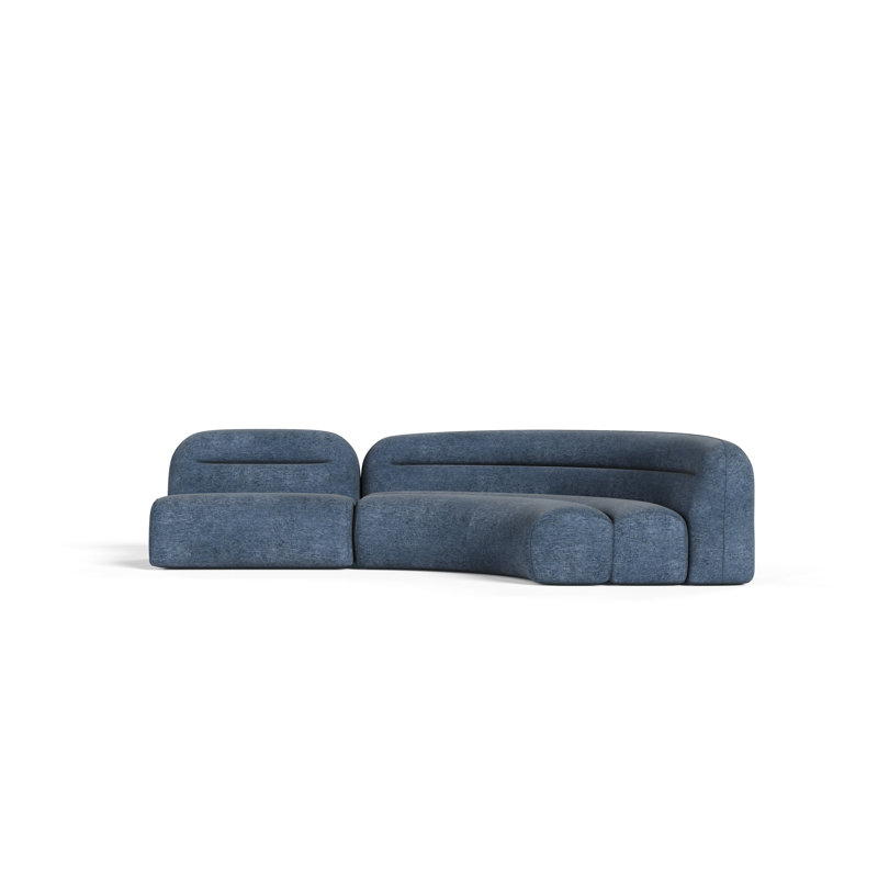 Forman - Canapé modulaire modulaire en tissu bleu moderne