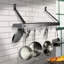 Gourmet Handcrafted Flared Arm Deep Bookshelf Wall Mounted Pot Rack-724010804