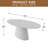 72"×37"W×30"H Oval Wood Pedestal Dining Table-2092150155