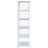 White 5-Shelf Display Led Curio Cabinet