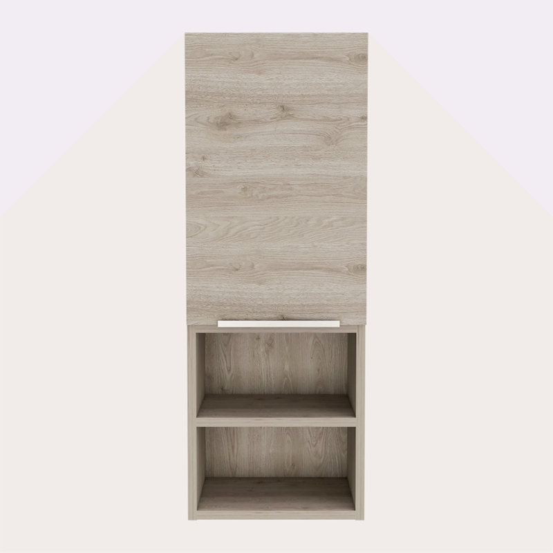 2-Shelf Bathroom Cabinet, Gray