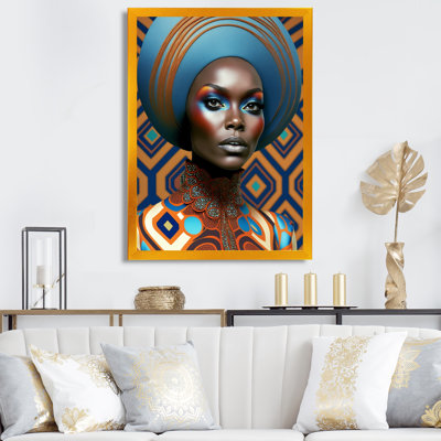 «Classy Portrait of Elegant African Lady IV», reproduction sur toile