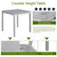 Table de salle à manger en bois, table de cuisine pour petit espace, table de comptoir pour 4 personnes, gris argenté-948540878