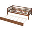 Lit de jour simple avec couchette et barrière de sécurité en noyer pour les centres de bien-être-406921120-406921127
