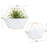 Jacarius Metal Indoor Outdoor Hanging Geometric Indoor Outdoor White Wall Planter Set