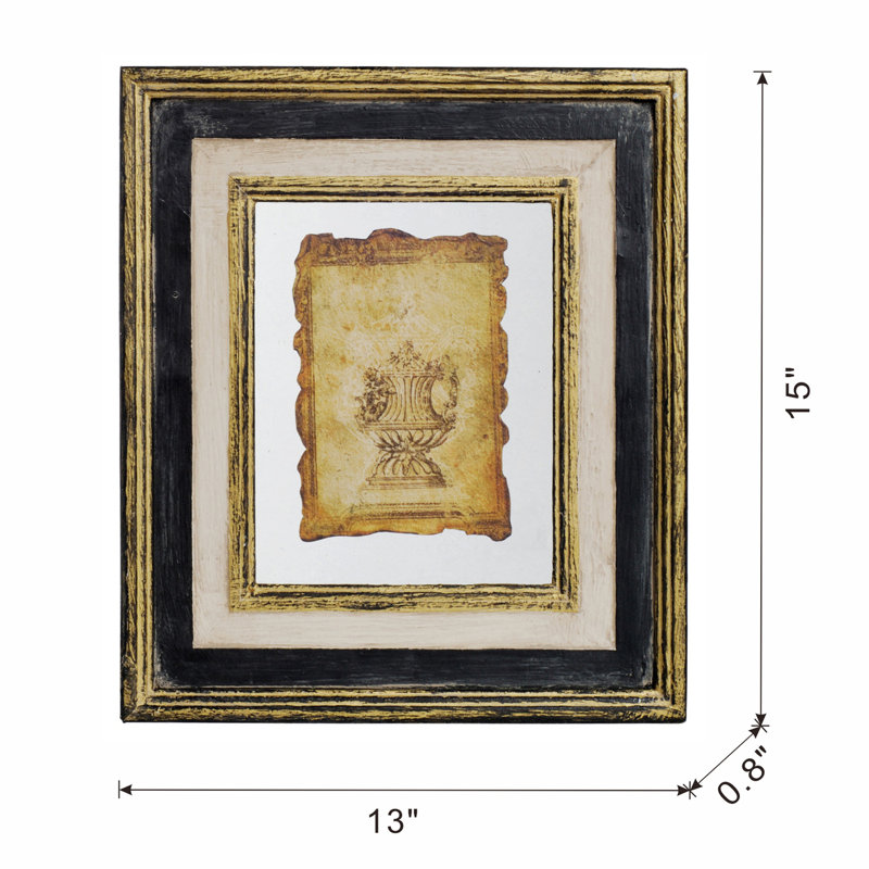 Framed Antiqued Sculpture Print