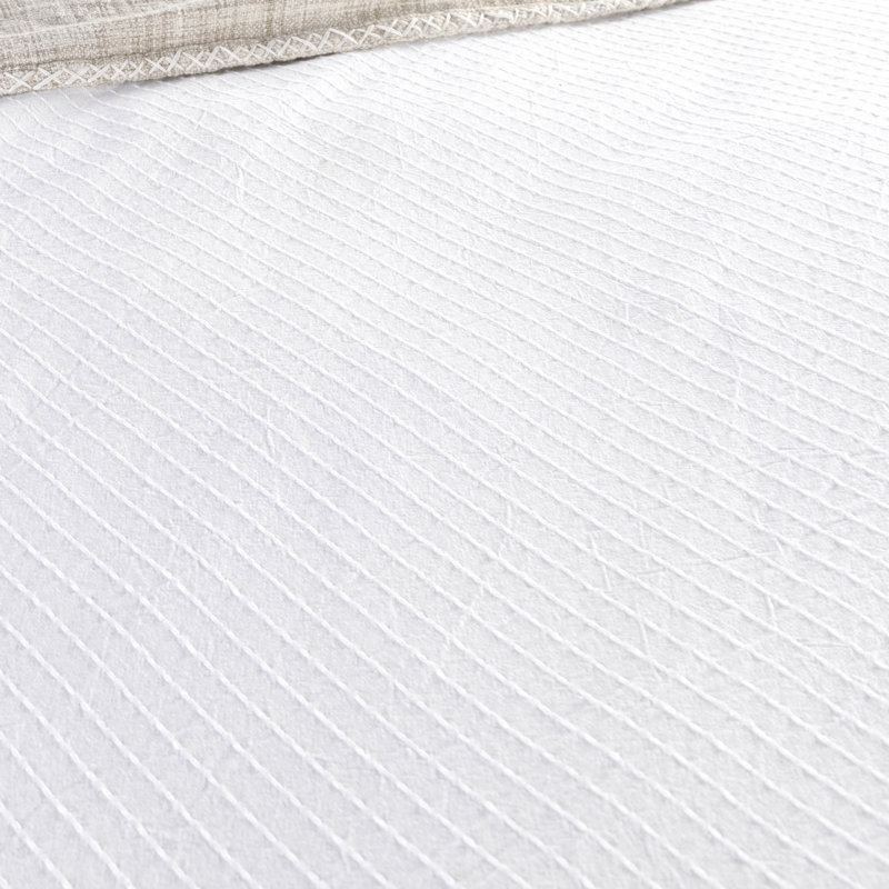 Manette Tasmin 100% Cotton Duvet Cover, Queen Duvet Cover, White