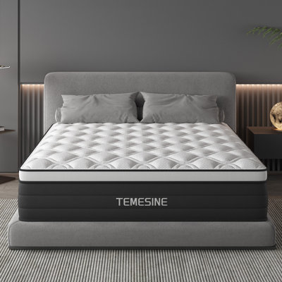 12"King Size Medium-Firm Hybrid Mattress Pocket Springs Mattress in a Box