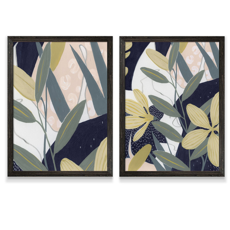 «Flores Noche II» par Vincent Van Gogh, ensemble de 2 reproductions d'art encadrées, H 16 po x l 16 po x P 1,25 po