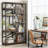 68.89"Height Industrial 5-Tier Rustic Brown & Black Corner Etagere Bookshelf With 9 Open Shelves Storage Organizer For Living Room, Bedroom-852045226