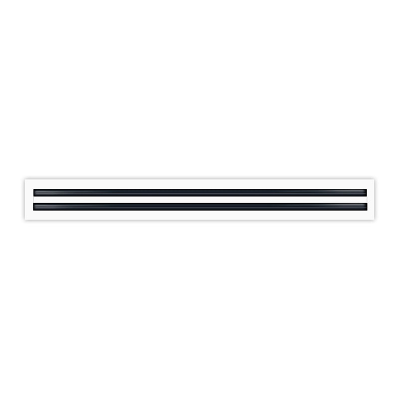 Buildmart - Diffuseur linéaire à 2 fentes 36 po - Double fente - Évent décoratif blanc - Évent moderne / Taille: H 2 po x l 3,5 po x L 36 po