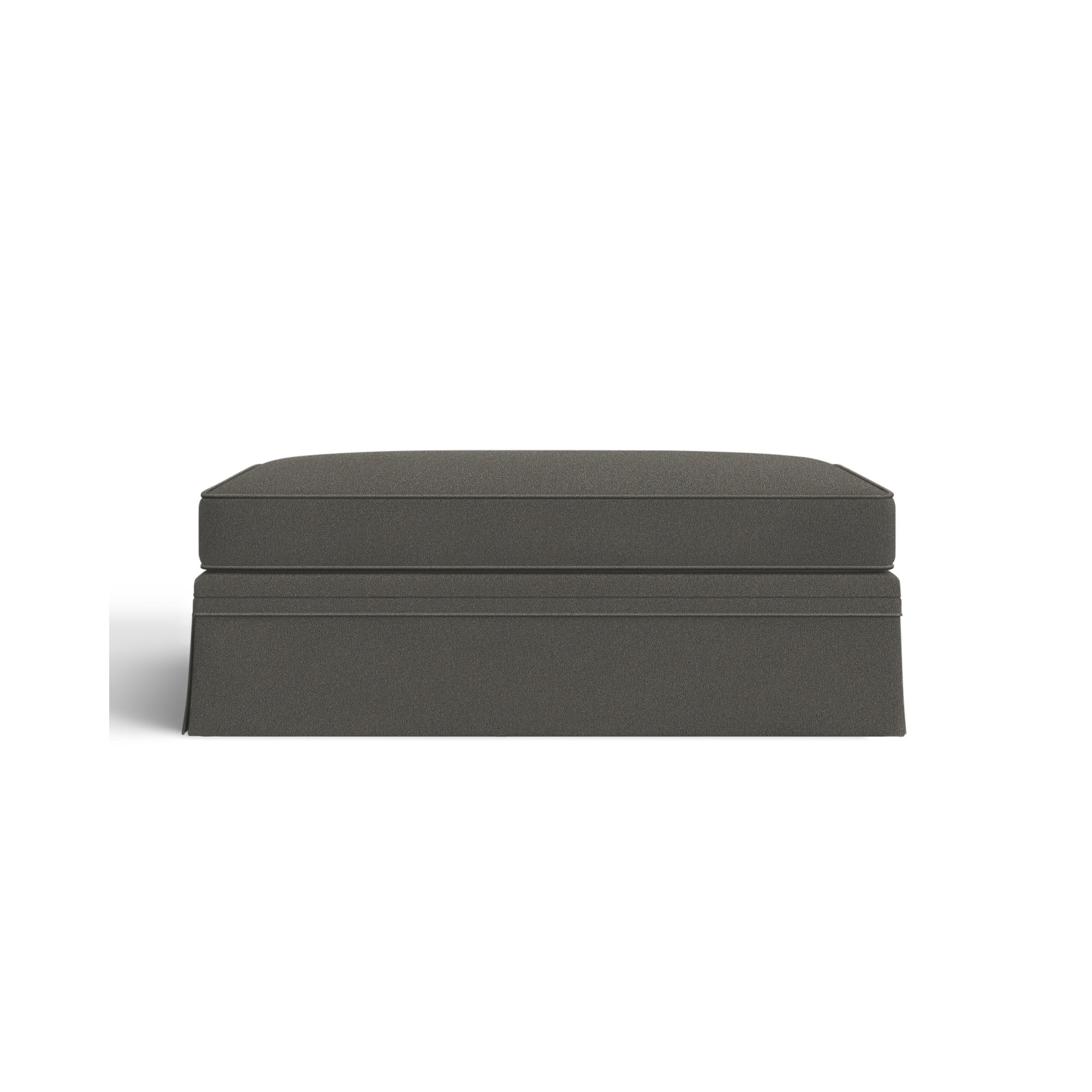 Shelby Upholstered Storage Ottoman, Bella Otter Performance Velvet