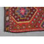 Grand tapis kilim turc vintage en laine avec un design minimaliste moderne et des accents rouges