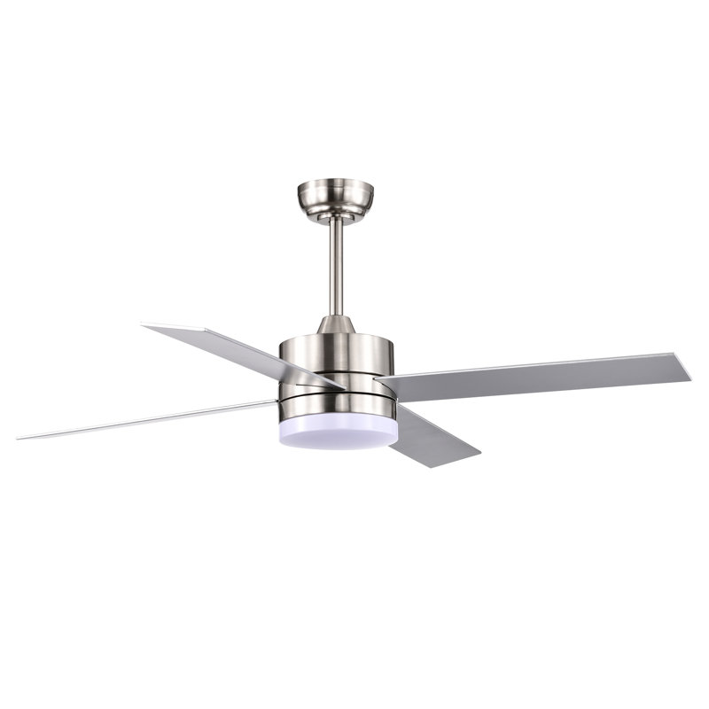 Avamaria 52'' Ceiling Fan with LED Lights, Silver