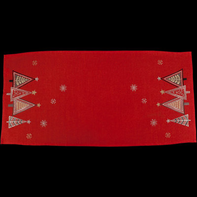 Chemin de table rouge