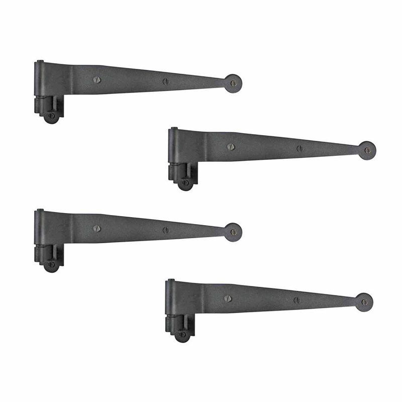 Black Offset Strap Lift Off Pintle Hinge 11.75" L Door Hinges
