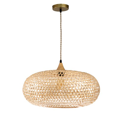 Bayou Breeze Wicker Rattan Orb Kitchen Pendant Light | Wayfair