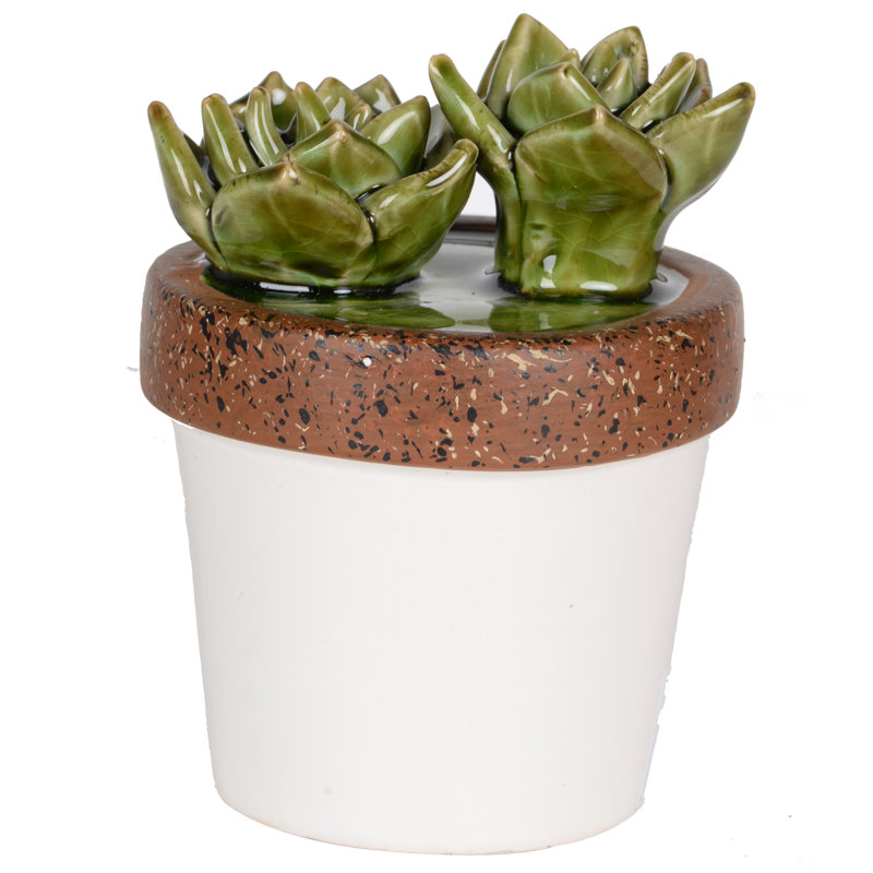 Figurine en céramique Echeveria